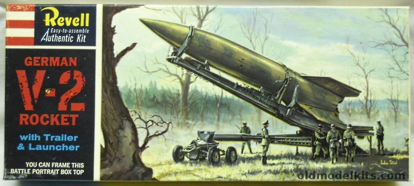 Revell 1/69 German V-2 Rocket - With Trailer / Launcher And Cutaway Details, H1830-129 plastic model kit